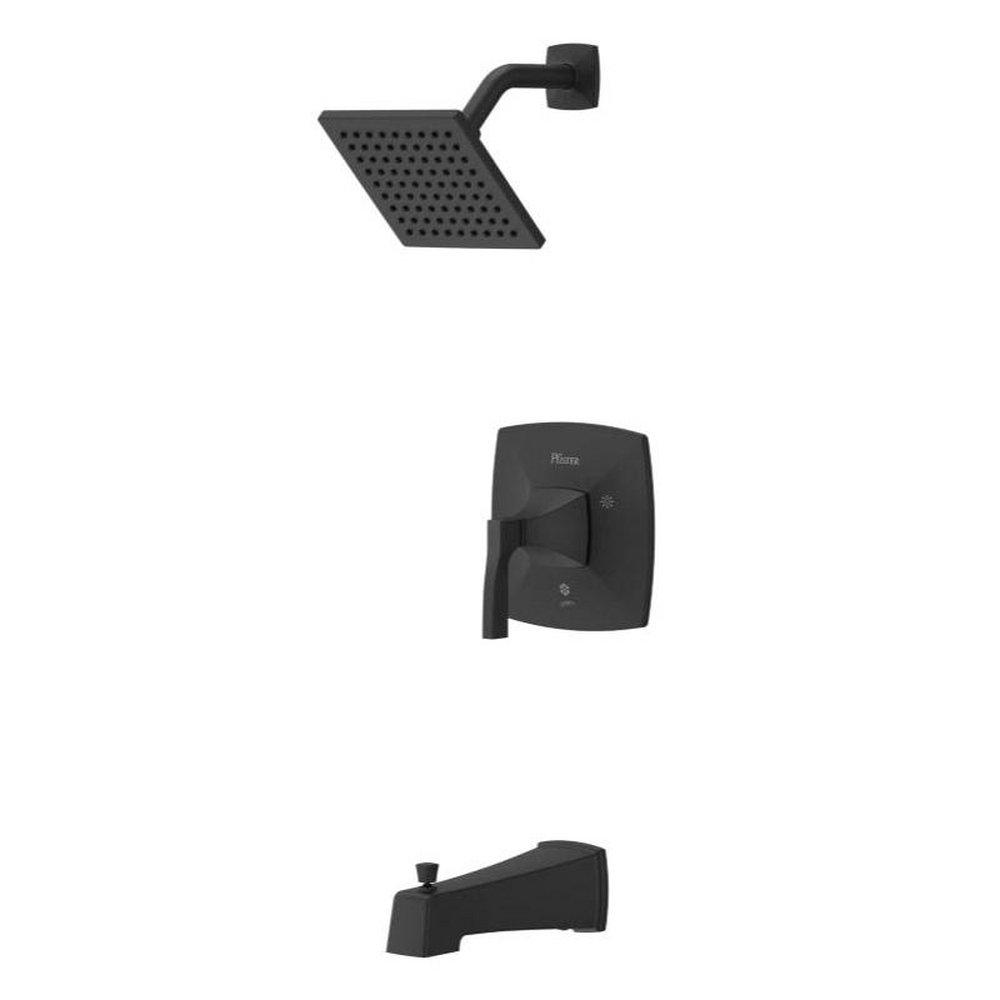 Pfister Spot Defense Matte Black One Handle Single Function Bathtub & Shower Faucet (Trim Only) 