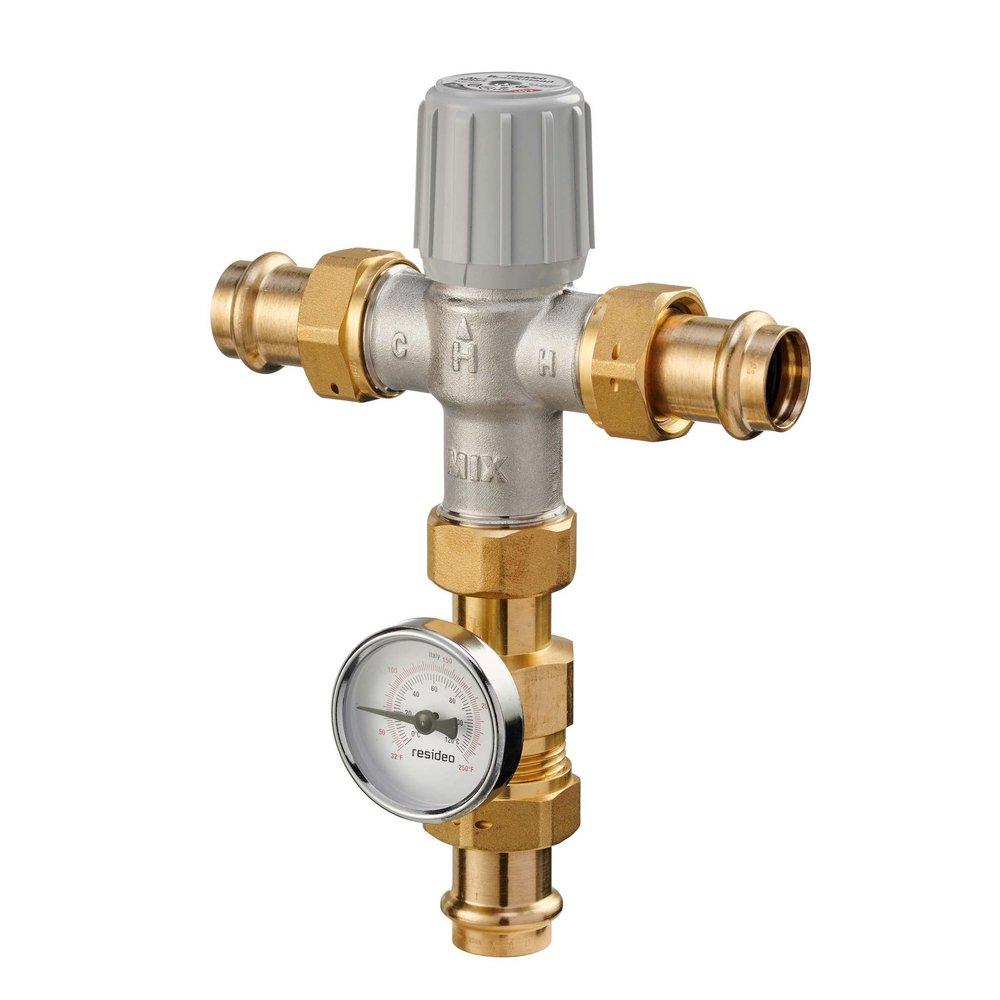 1 in Press Union Tempature Gauge Lead Free 