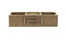 59 in. Double Floor Mount Vanity in Latte Oak