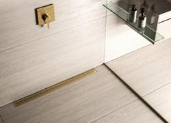 2 in. Threaded Satin Gold Shower Drain