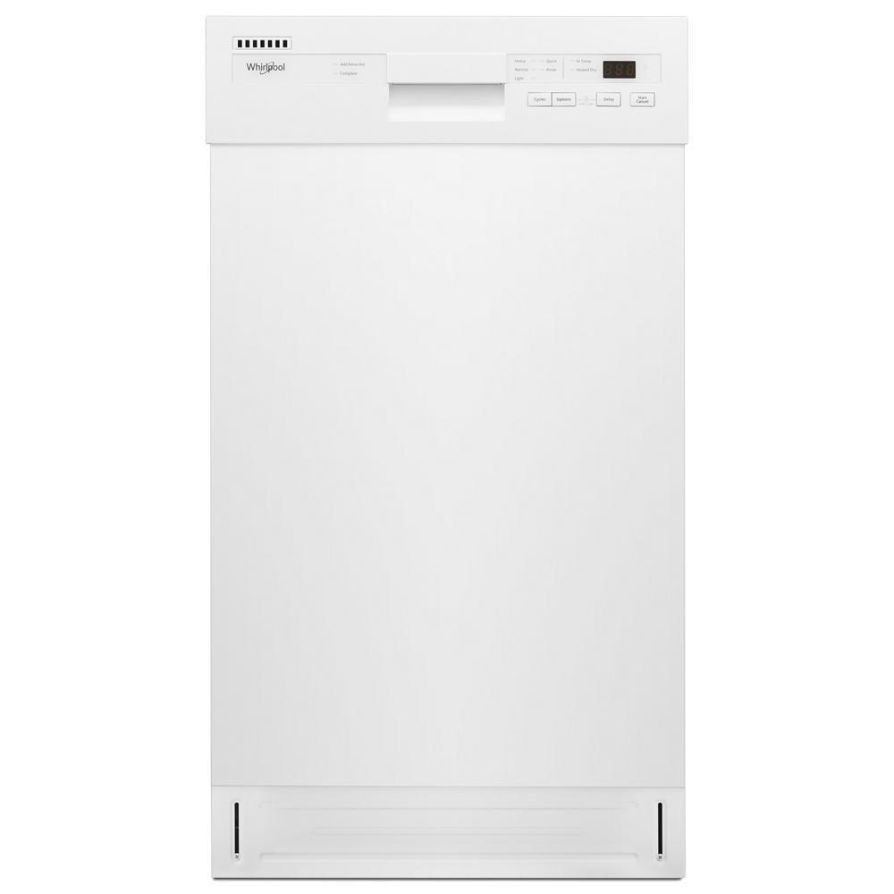 Whirlpool White 18 in. Built-in Dishwasher 