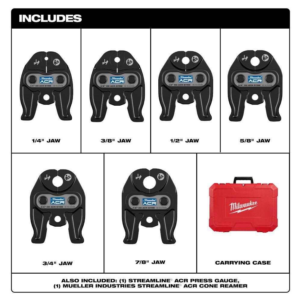 1/4" - 7/8" Streamline&reg; ACR Press Jaw Kit for M12&trade; FORCE LOGIC&trade; Press Tool 