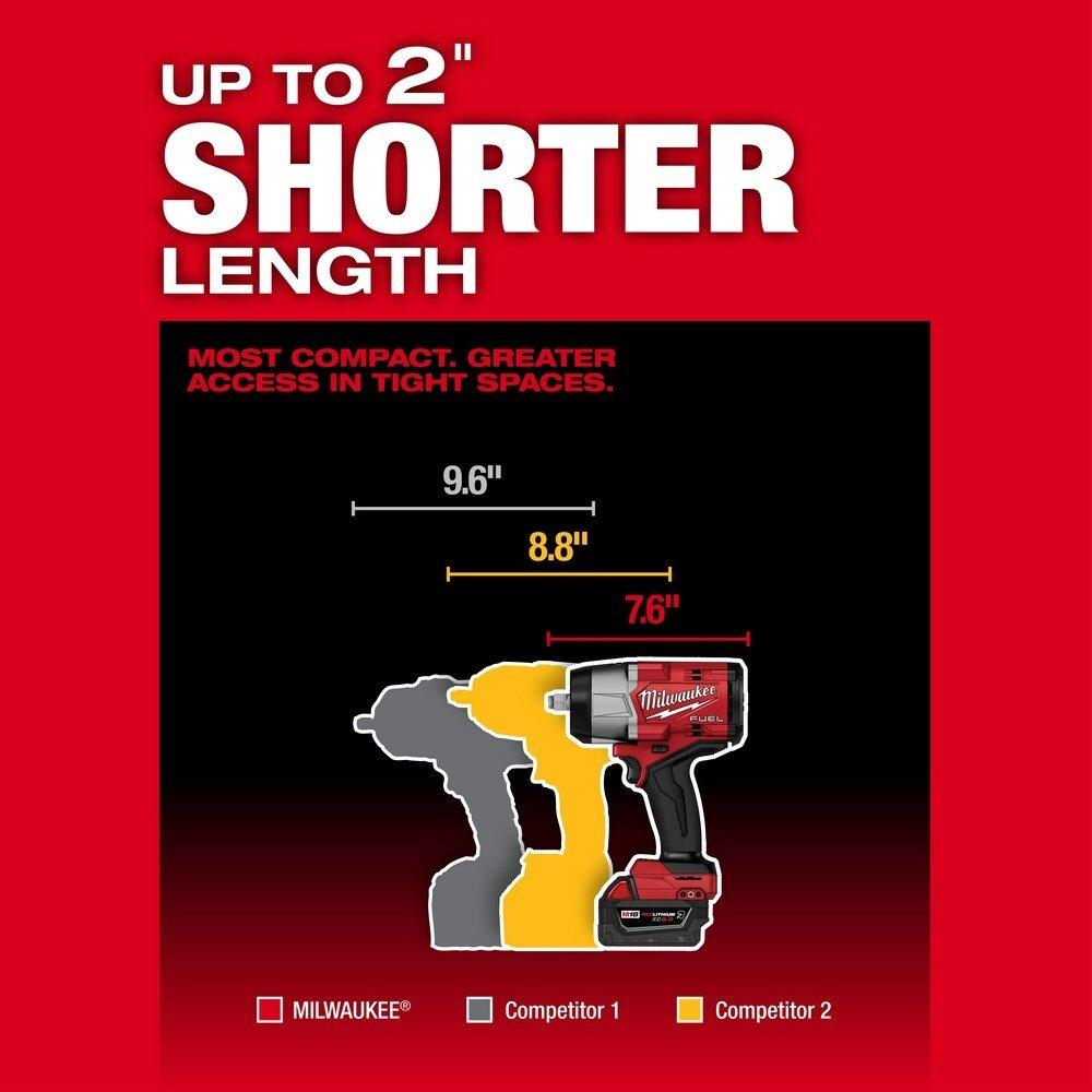 18V Lithium-Ion Brushless Cordless High Torque 1/2 in. Impact Wrench with Friction Ring & Grease Gun Combo Kit 