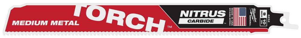 Single - 9" 10 TPI 'Torch with Nitrus Carbide Teeth' SAWZALL Blade for Conduit and Strut 