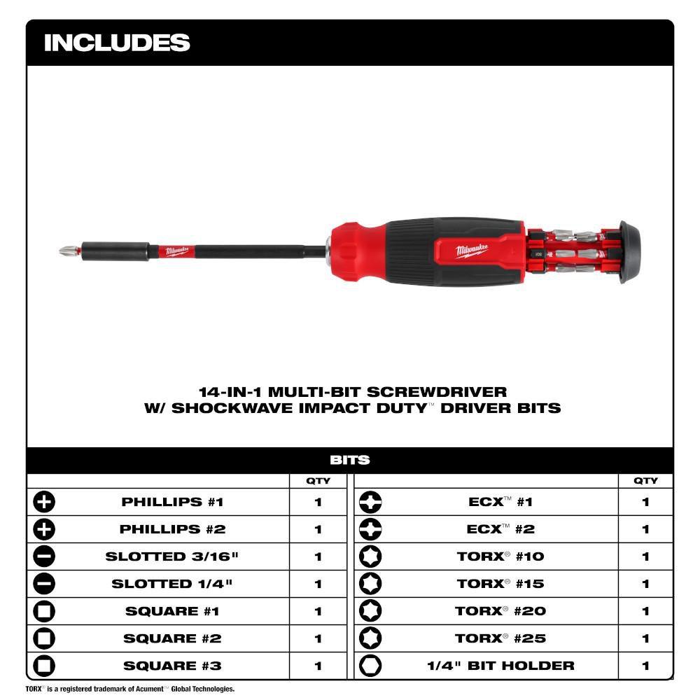 *CVR* 14-IN-1 MULTI-BIT SCREWDRIVER 