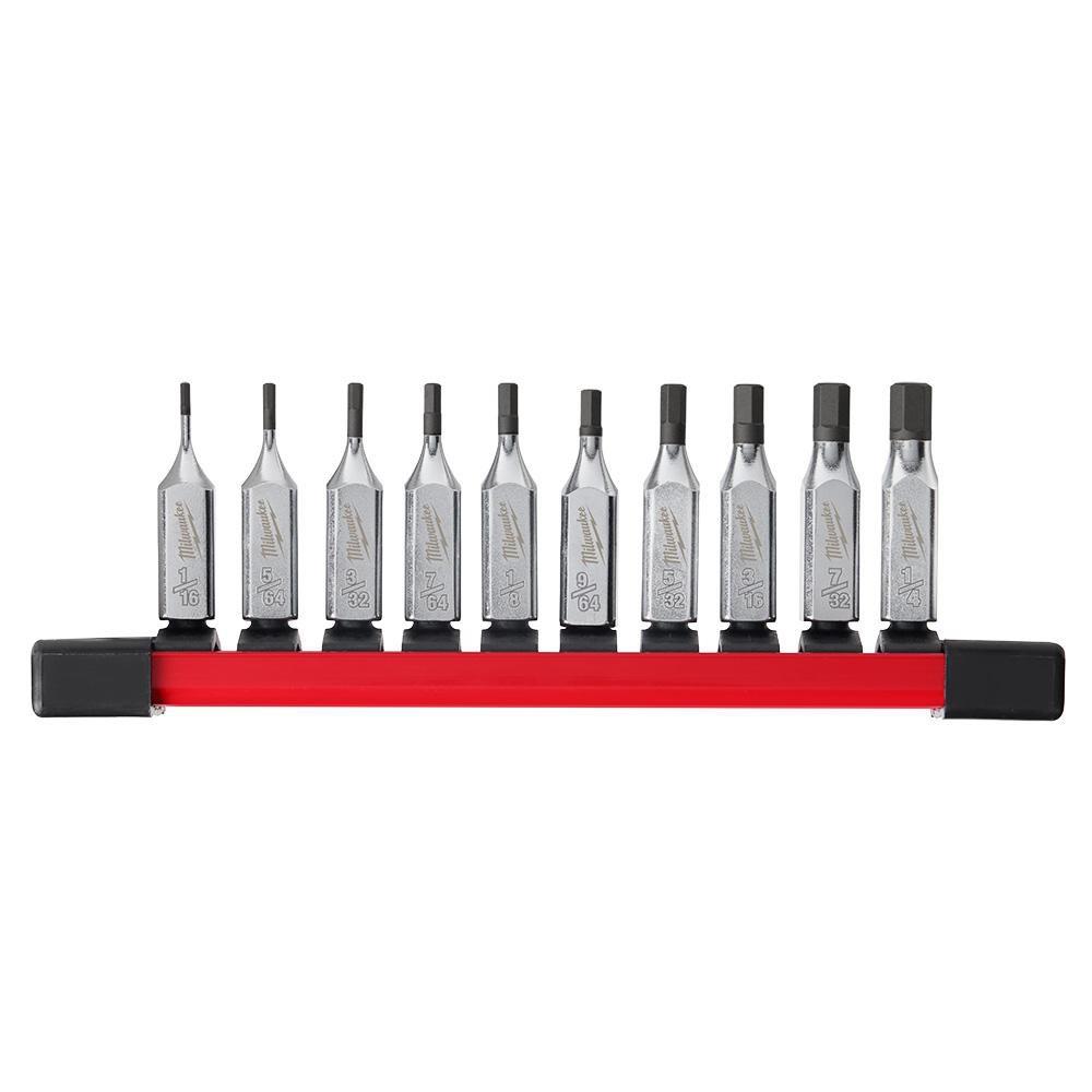 *CVR* 10PC 1/4 DRIVE HEX BIT SOCKET 