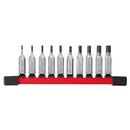 *CVR* 10PC 1/4 DRIVE HEX BIT SOCKET 