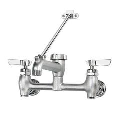 Two Handle Deck Mount Service Faucet in Chrome
