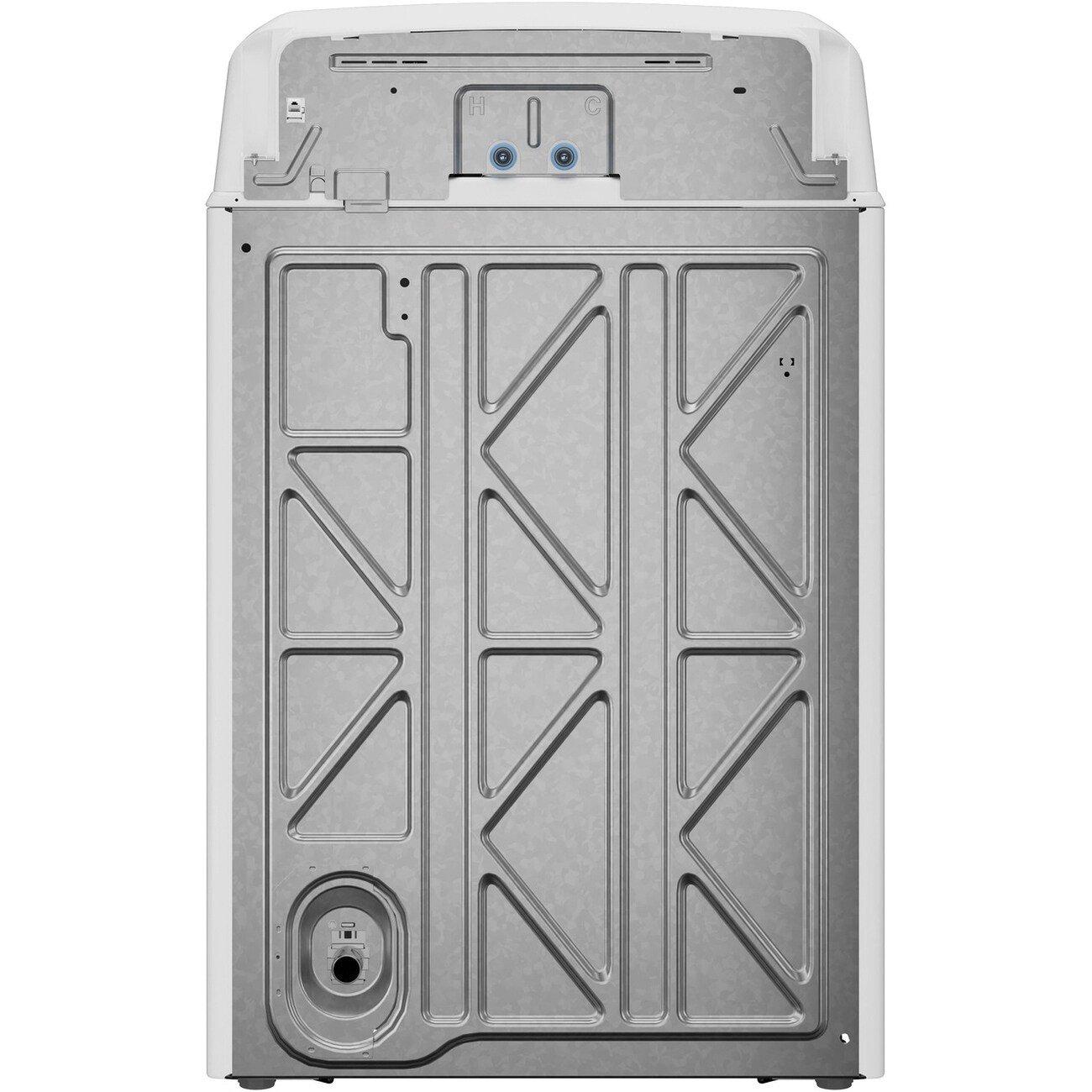 27 in. 4.3 cu. ft. Top Load Washer with Agitator in Matte Silver/White 