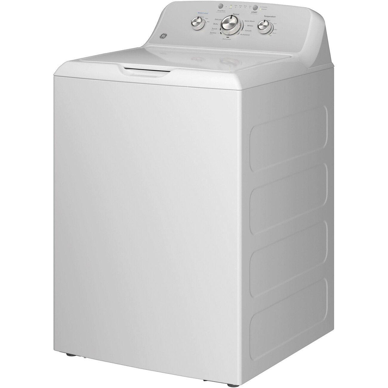 27 in. 4.3 cu. ft. Top Load Washer with Agitator in Matte Silver/White 