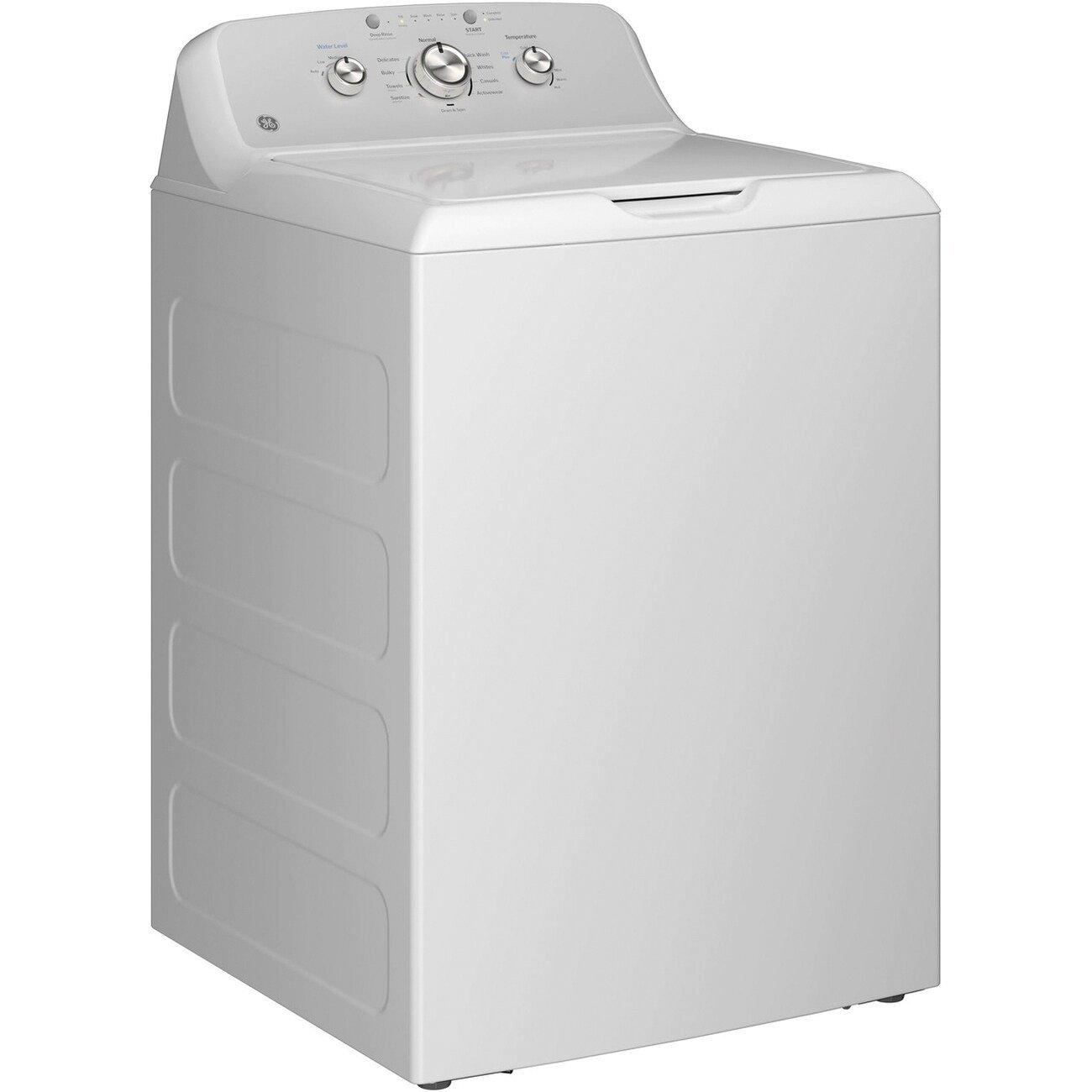 27 in. 4.3 cu. ft. Top Load Washer with Agitator in Matte Silver/White 