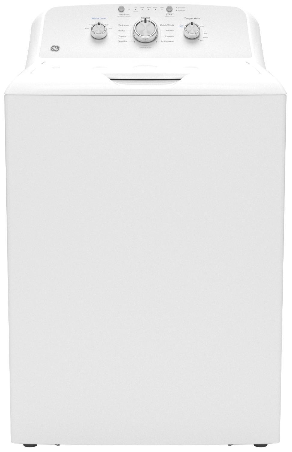 27 in. 4.3 cu. ft. Top Load Washer with Agitator in Matte Silver/White 