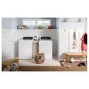 27 in. 4.5 cu. ft. Top Load Washer with Stainless Steel Base in Matte Black/White 