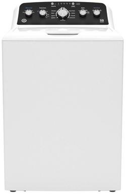 27 in. 4.5 cu. ft. Top Load Washer with Stainless Steel Base in Matte Black/White