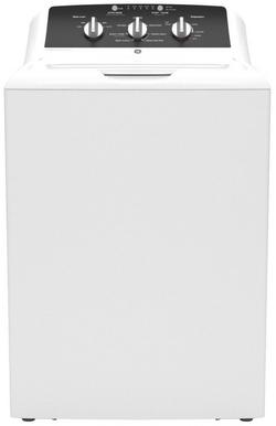 4.3 cu. ft. Top Load Washer with Agitator in Black Stainless/White