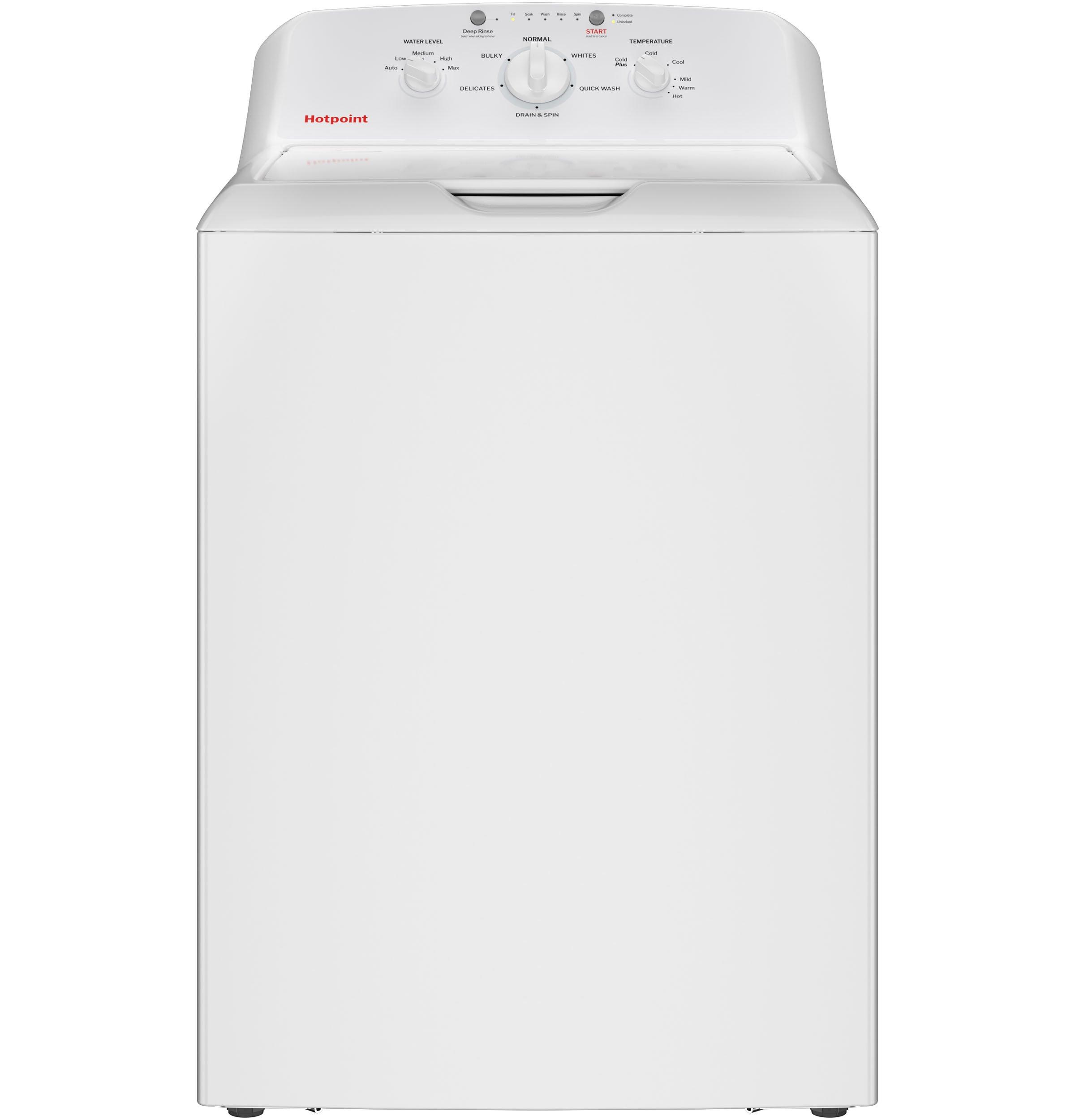 27"W 4.0 cu. Ft. Electric Top Load Washer with Stainless Basket, Cold Plus, and Water Level Control in White 