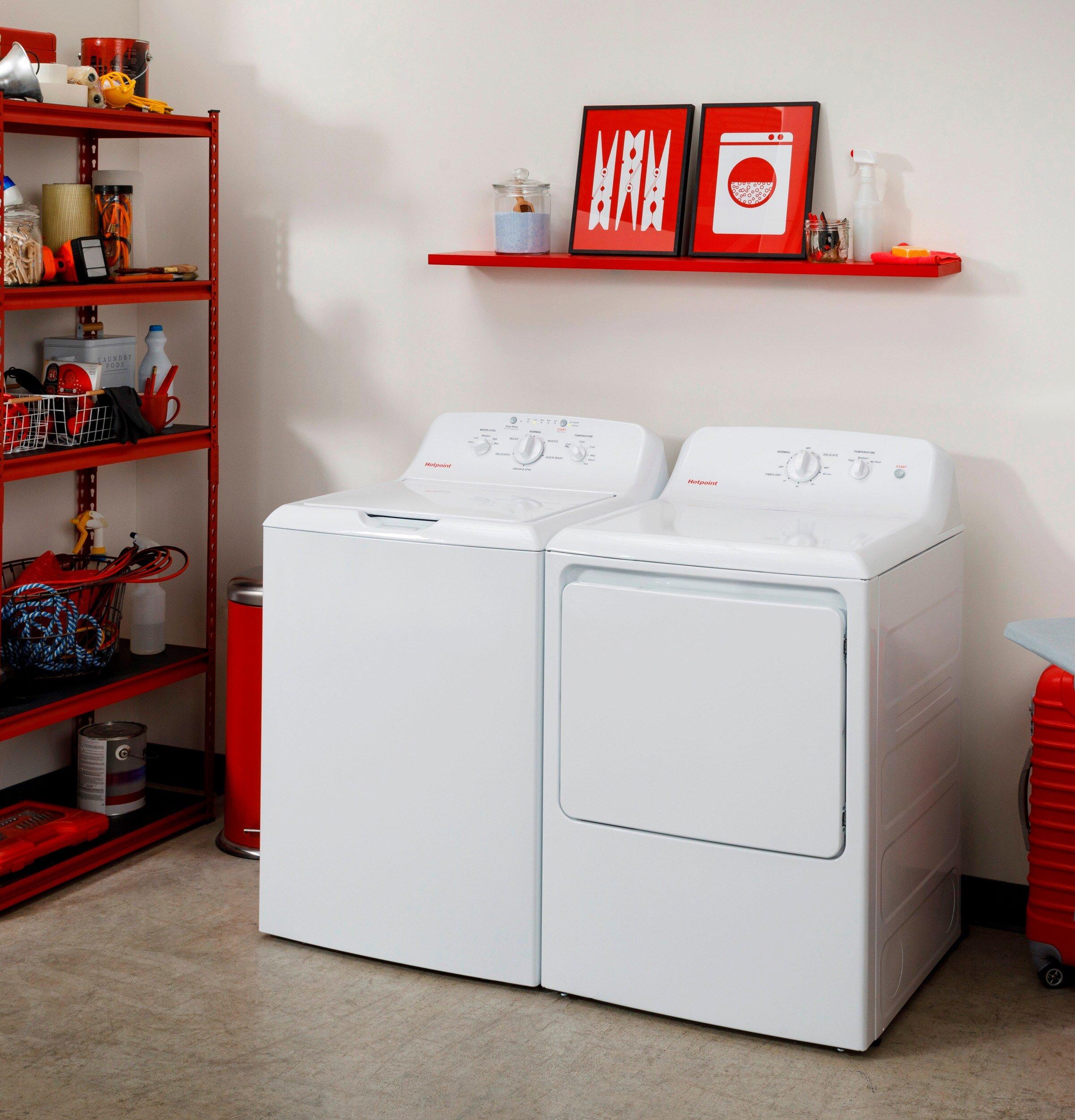 27"W 4.0 cu. Ft. Electric Top Load Washer with Stainless Basket, Cold Plus, and Water Level Control in White 