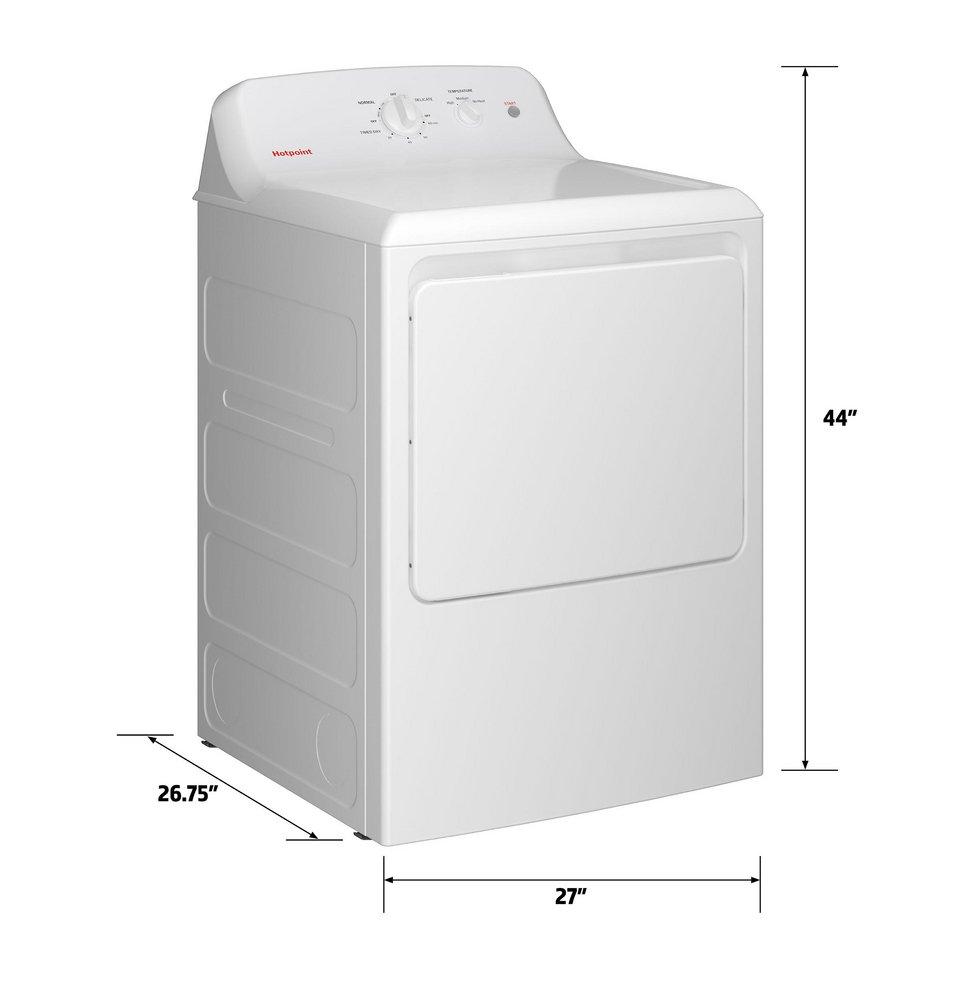6.2 cu. ft. Electric Dryer in White 