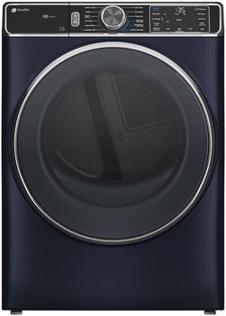 28 in. 7.8 cu. ft. Front Load Electric Steam Dryer in Sapphire Blue