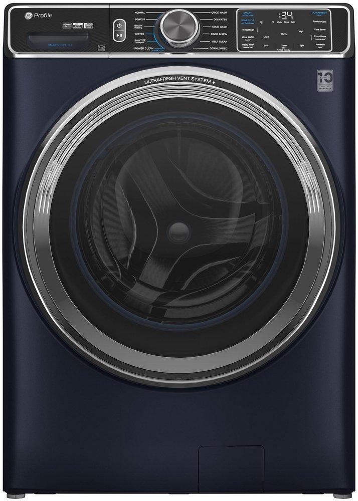 GE Profile&trade; Sapphire Blue 28 in. 5.3 cu. ft. Smart Front Load Washer 