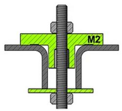 Concentric Open-Web Steel Joist Hanger with 1/2 in. Threaded Hole