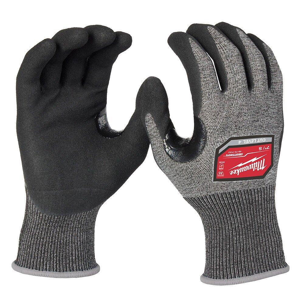 Cut Level 4 High-Dexterity Nitrile Dipped Gloves, S 