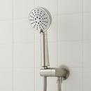Signature Hardware Brushed Nickel Thermostatic Shower System with Rain Shower Head, Hand Shower, Hose, Valve Trim and Diverter - Valve Included 