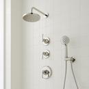 Thermostatic Shower System in Polished Nickel with Rain Shower Head, Hand Shower, Hose, Valve Trim and Diverter - Valve Included