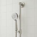 Signature Hardware Brushed Nickel Thermostatic Shower System with Rain Shower Head, Slide Bar, Hand Shower, Hose, Valve Trim and Diverter - Valve Included 