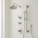 Thermostatic Shower System in Polished Nickel with Rain Shower Head, Slide Bar, Hand Shower, Hose, Valve Trim and Diverter - Valve Included