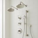 Thermostatic Shower System in Polished Nickel with Rain Dual Shower Heads, Slide Bar, Hand Shower, Hose, Valve Trim and Diverter - Valve Included
