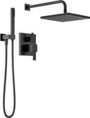 Two Handle Single Function Shower System in Matte Black