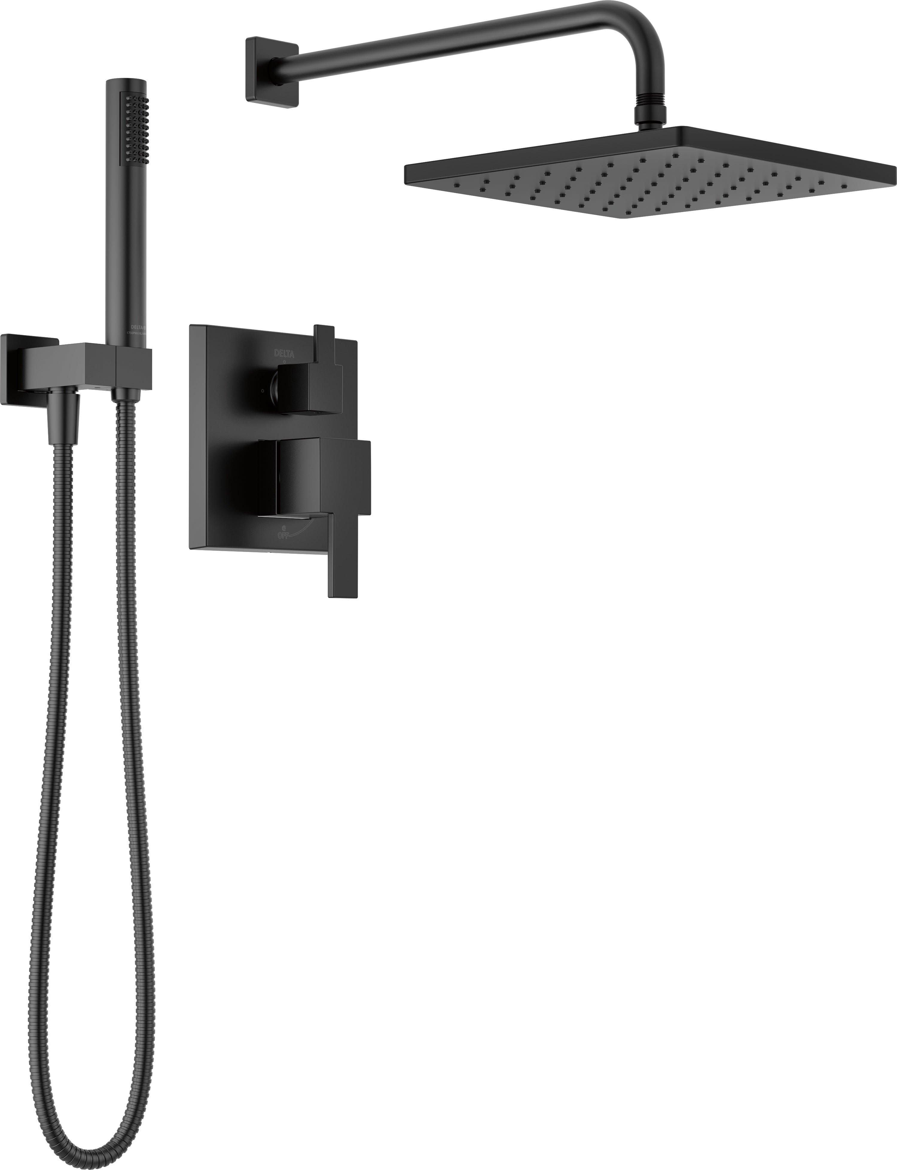 Delta Faucet Matte Black One Handle Single Function Shower System 