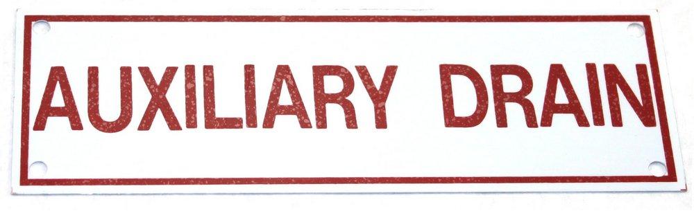 FPPI&reg; White 2 in. Aluminum Fire Sprinkler Sign 