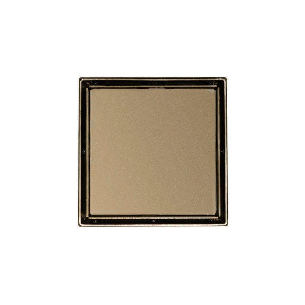 5 in. Square Tile-In Strainer in Satin Champagne 