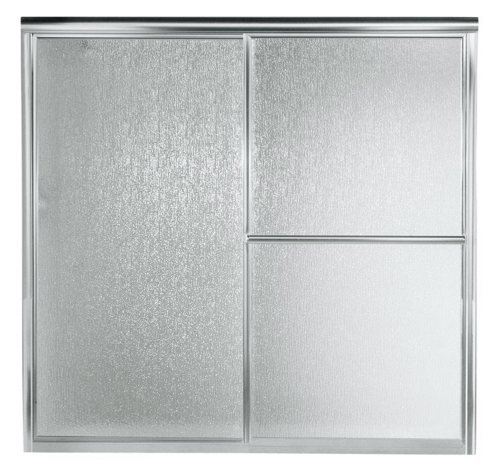 Sterling Silver 70-31/100 x 59 in. Framed Sliding Tub/Shower Door 