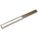 48 in. PVC Drain Channel with Stainless Steel Tile-In Grate for 2 in. Clamp Down Shower Drains in Satin Champagne 
