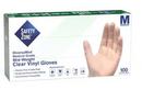 Latex-Free Premium Clear Disposable Gloves, M (Box of 100) 
