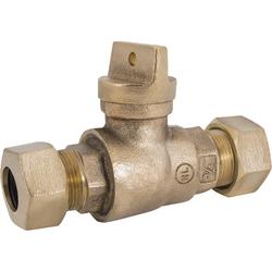 3/4 in. Compression Water Service Brass Stop