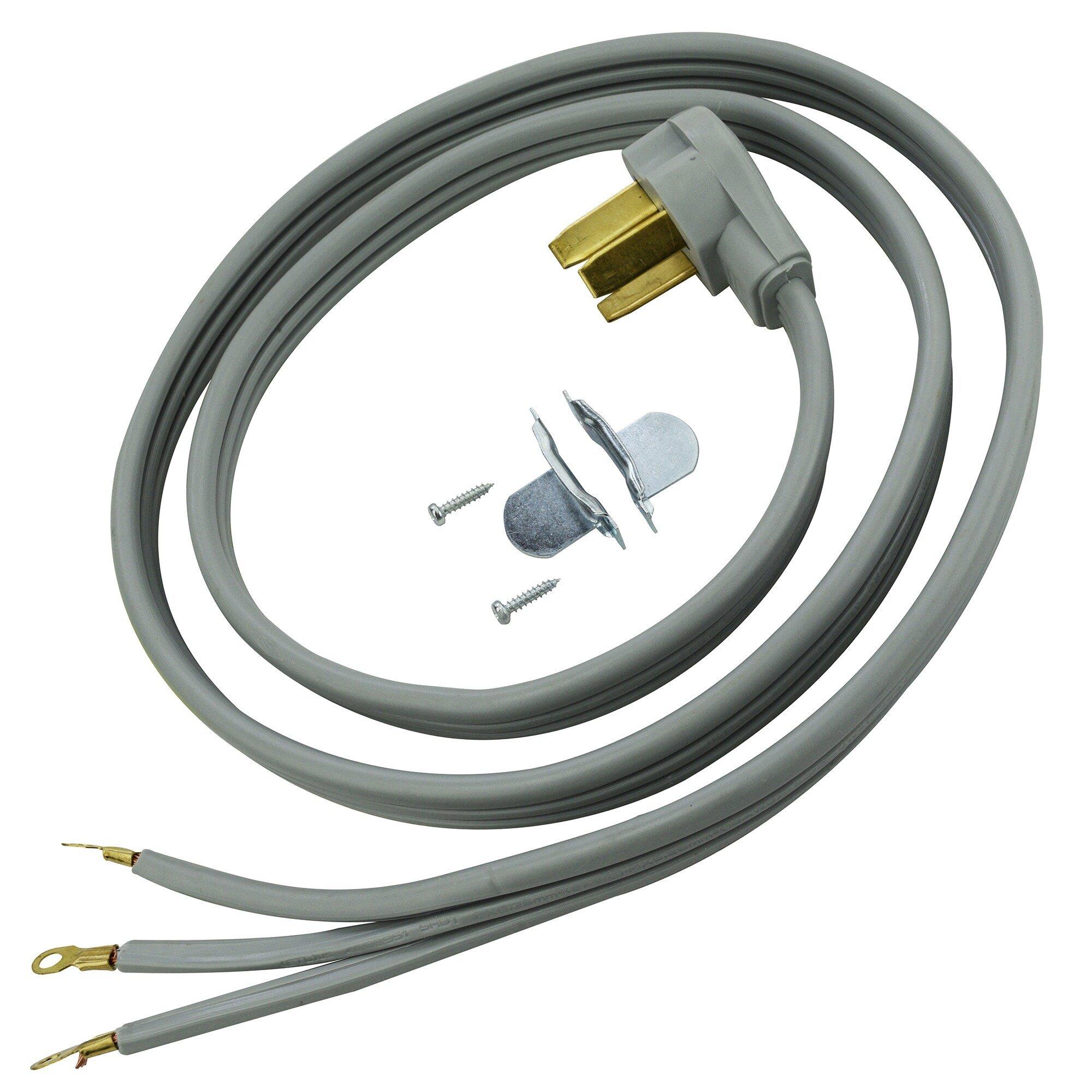 RAPTOR&reg; Grey 40 Amp 4 ft. 8/2 & 10/1 SRDT 125V Range Cord 