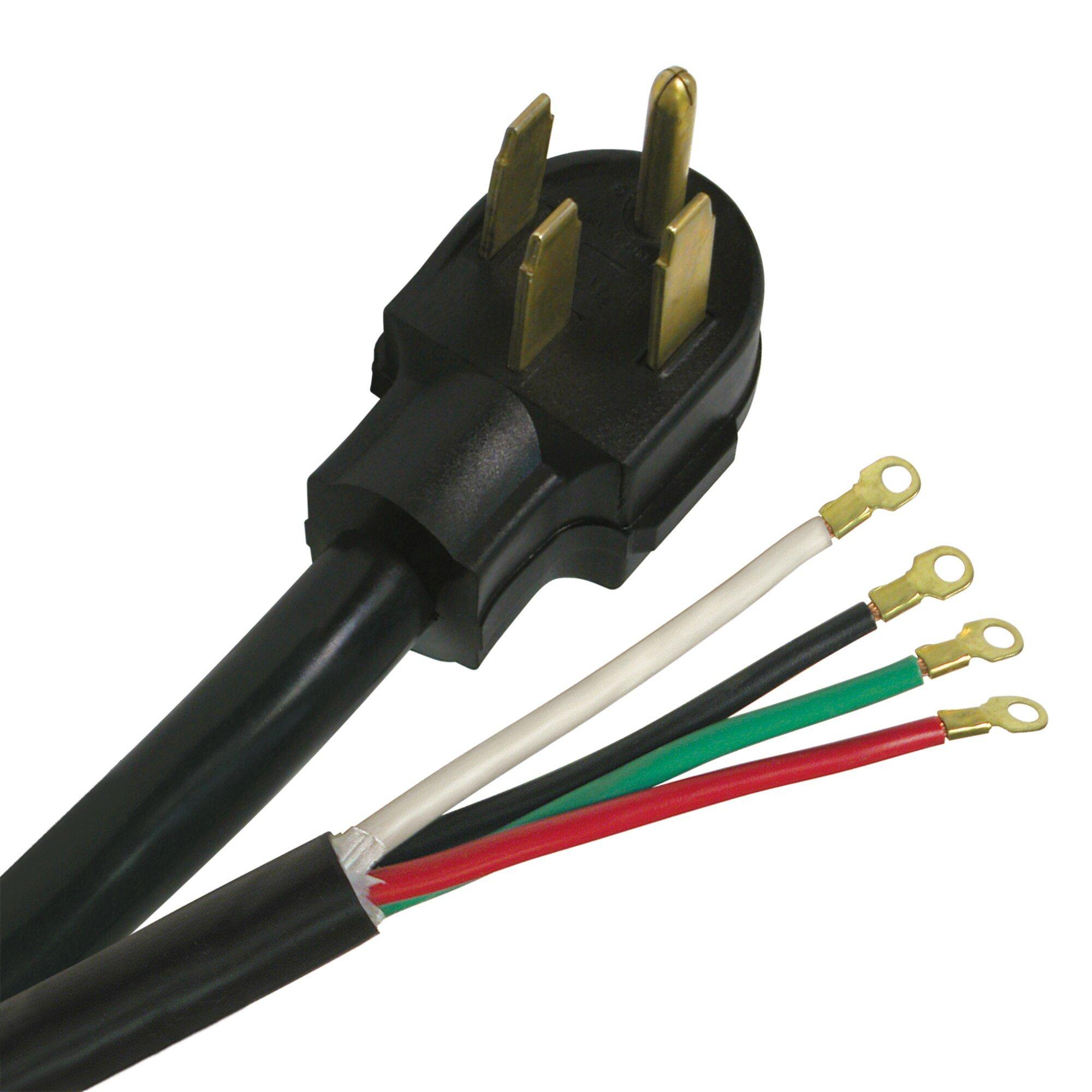 RAPTOR&reg; Black 40 Amp 8/2 & 10/1 SRDT 125V Range Cord 