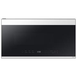 2.1 cu. ft. Bespoke Smart Over-the-Range Microwave with Auto Connectivity & SmartThings Cooking in White Glass