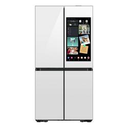 23 cu. ft. Bespoke 4-Door Flex Counter Depth Refrigerator with AI Family Hub+ Food in White Glass