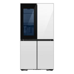 29 cu. ft. Bespoke 4-Door Flex Refrigerator with Beverage Zone Dual Im in White Glass