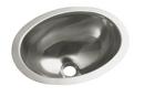 13-1/4 x 10-1/2 in. Oval Dual Mount Bathroom Sink in Stainless Steel