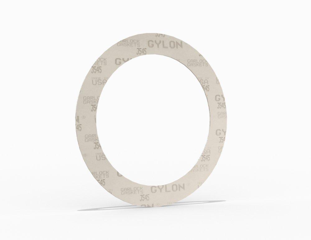 GYLON&reg;  Style 3545 Ring Gasket, Microcellular PTFE with Rigid PTFE Core PTFE, 1/2 in. ASME B16.5 Class 150, 0.063 in. Thick 