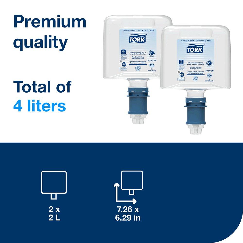 TORK EXTRA MILD FOAM SOAP 2/CA 