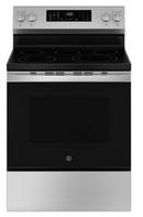 GE&reg; Stainless Steel 30 in. 5-Burner Electric Freestanding Range with No Preheat Air Fry 