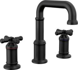 Two Handle Widespread Bathroom Sink Faucet in Matte Black