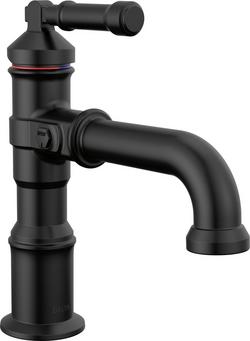 Single Handle Monoblock Bathroom Sink Faucet in Matte Black